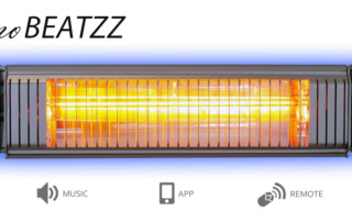 VASNER Appino BEATZZ Infrarot-Heizstrahler Bluetooth mit LED Licht und Musik Lautsprecher